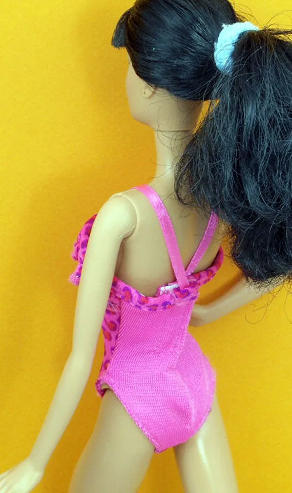 12" Fashion Doll Cheetah Bodysuit