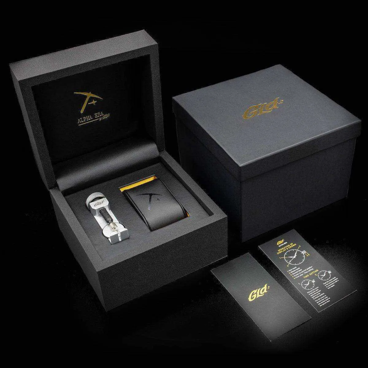 42MM Iced Alpha Era® Luminous Skeleton Gold