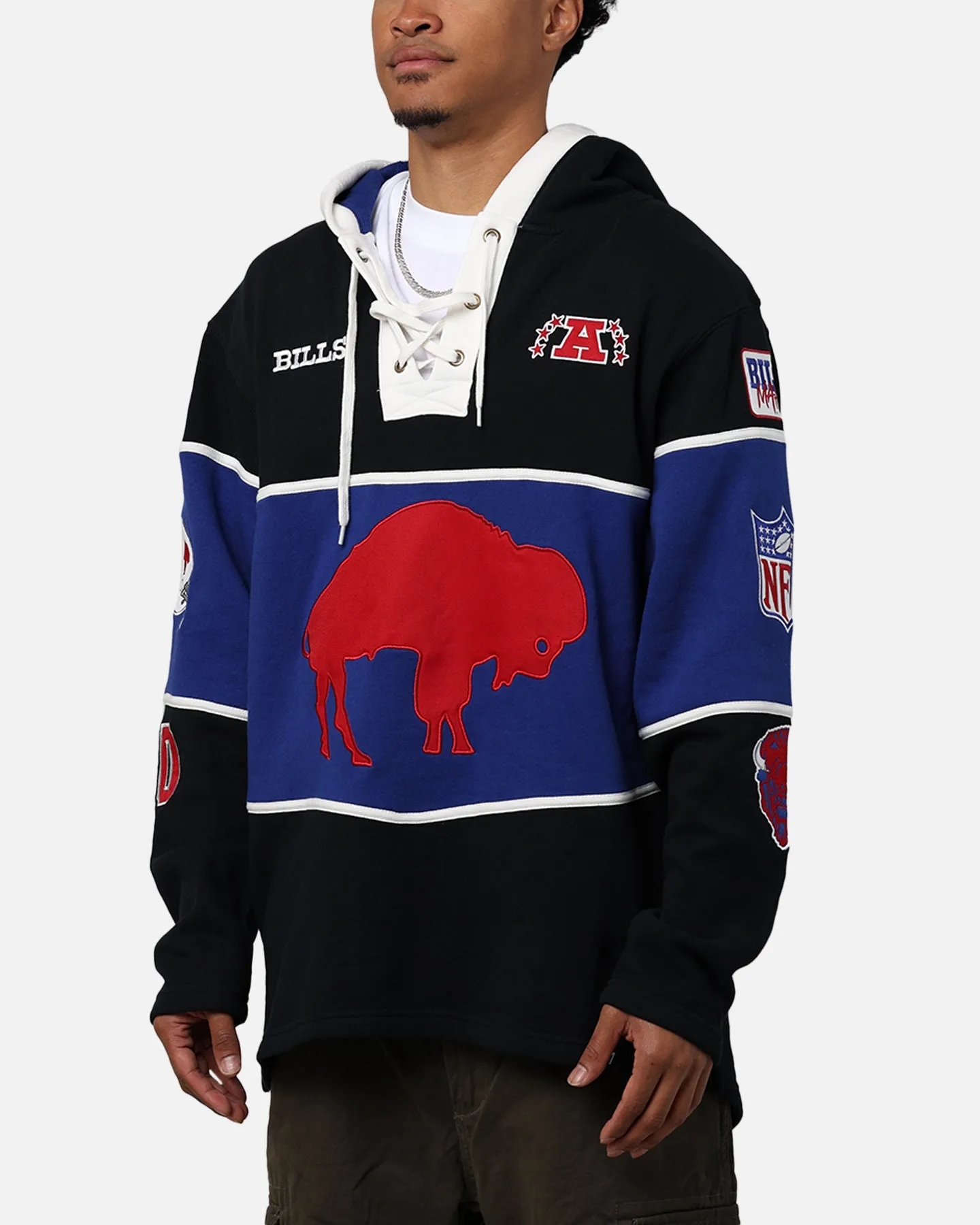 47 Brand Buffalo Bills NFL   Legacy Lacer Hoodie Jet Black