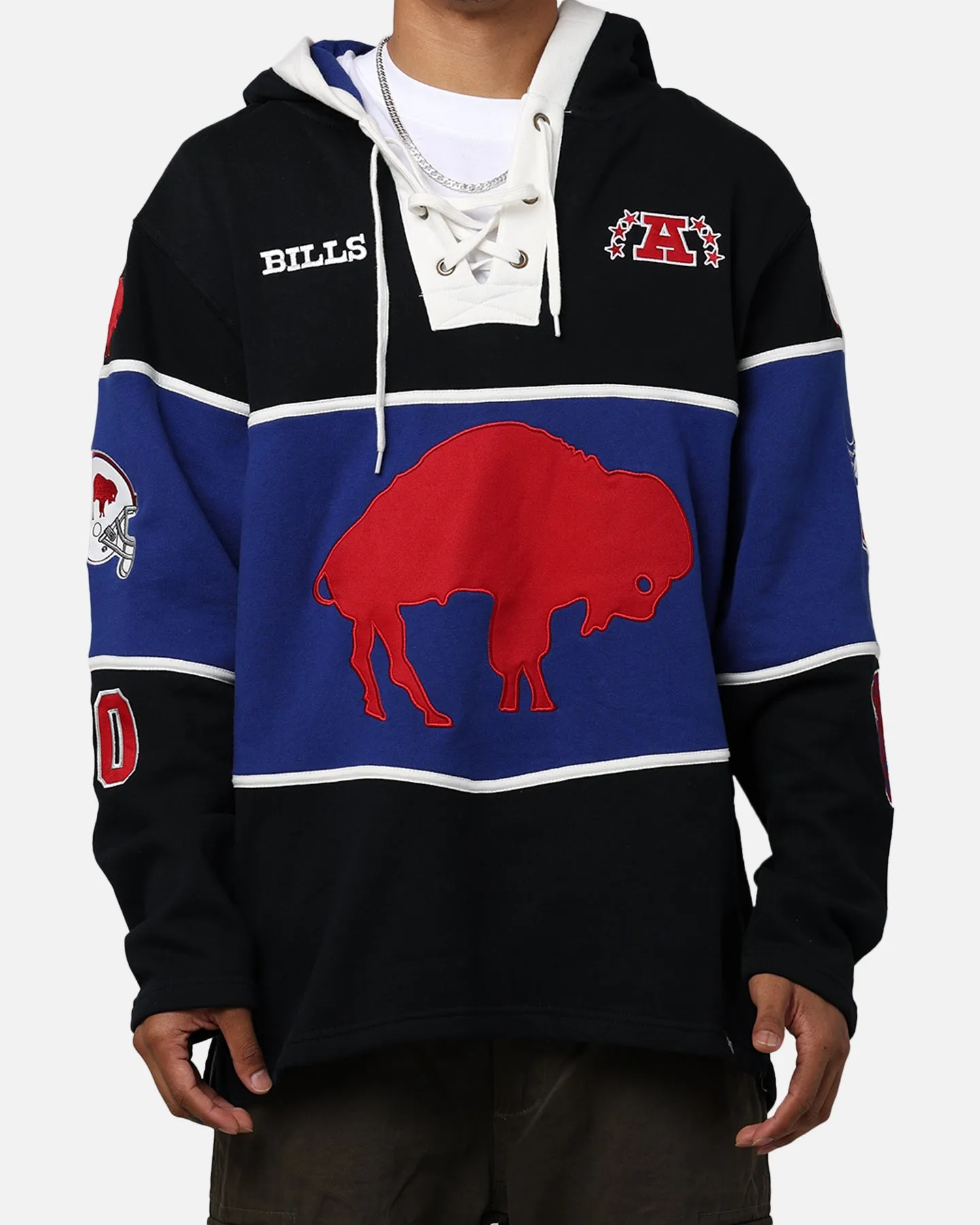 47 Brand Buffalo Bills NFL   Legacy Lacer Hoodie Jet Black