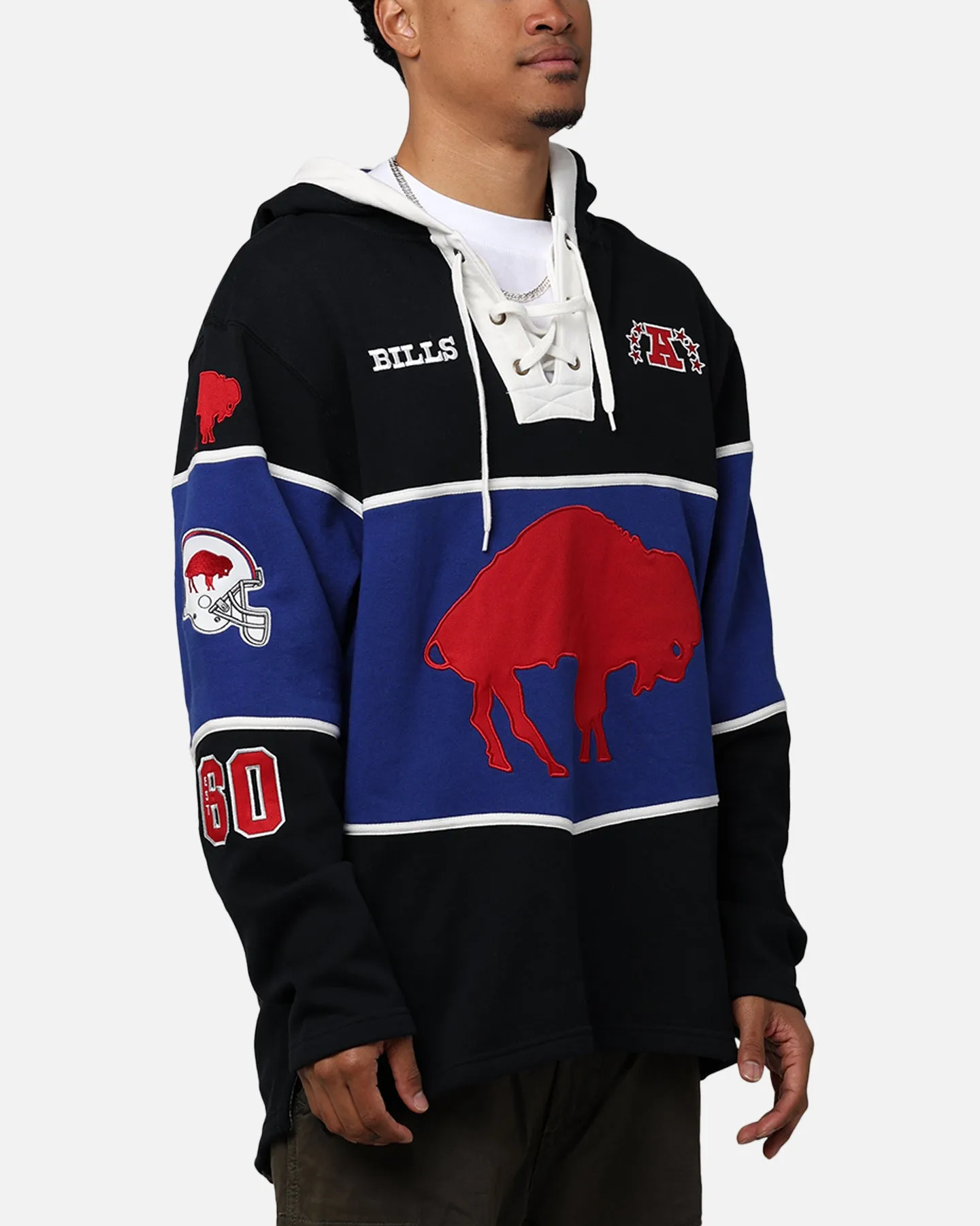 47 Brand Buffalo Bills NFL   Legacy Lacer Hoodie Jet Black