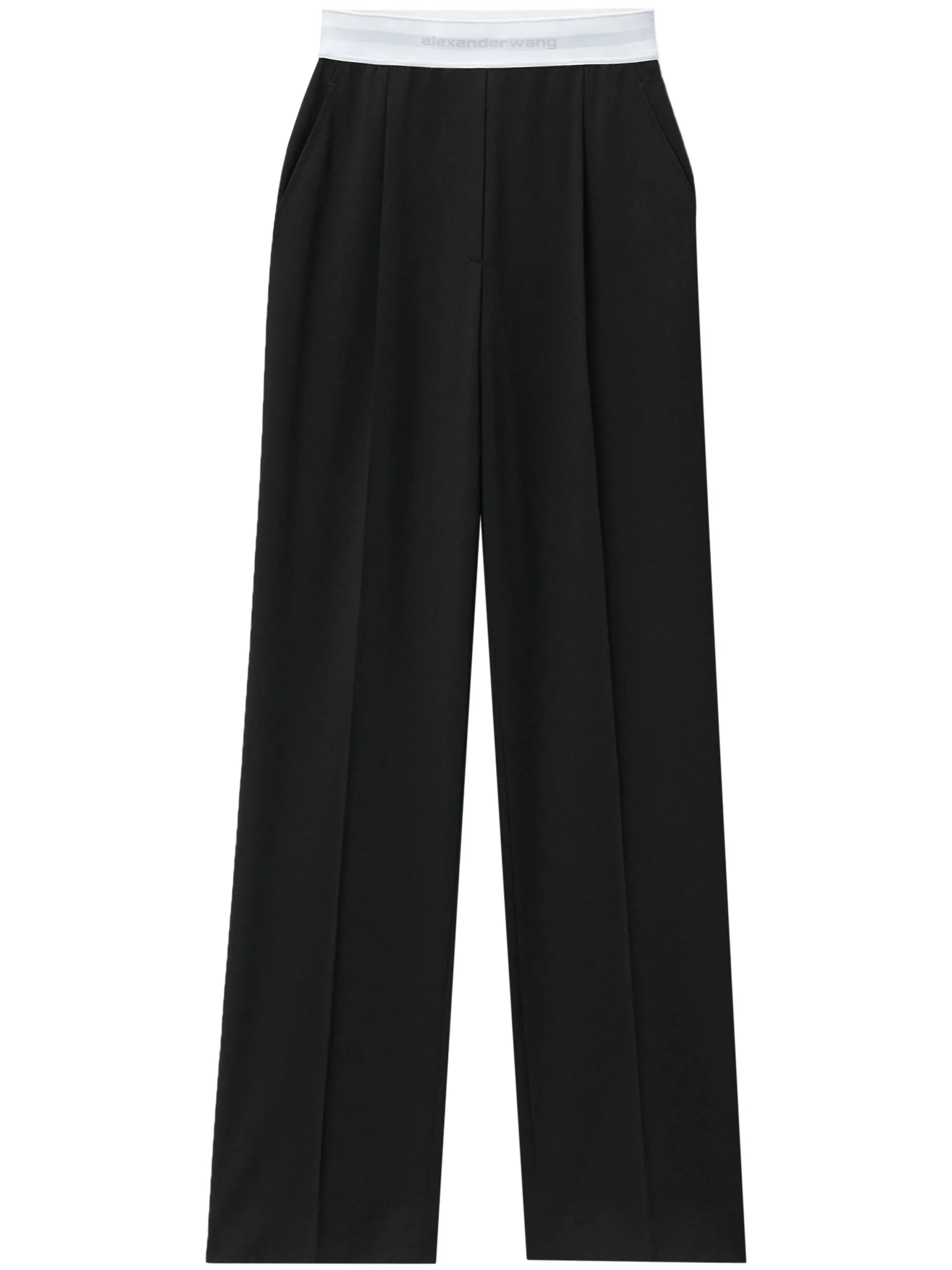 ALEXANDER WANG - Women High Waisted Pleated Pant With Logo Elastic
