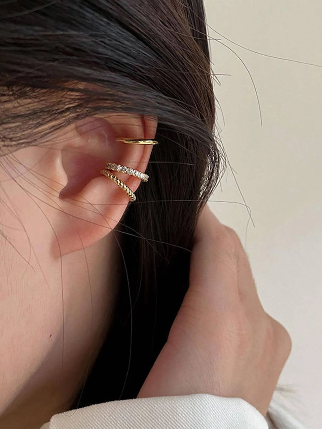 Amy Fashion - 3pcs/set Fashion Zinc Alloy Textured Earrings