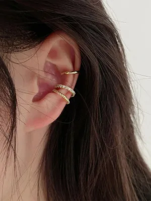 Amy Fashion - 3pcs/set Fashion Zinc Alloy Textured Earrings