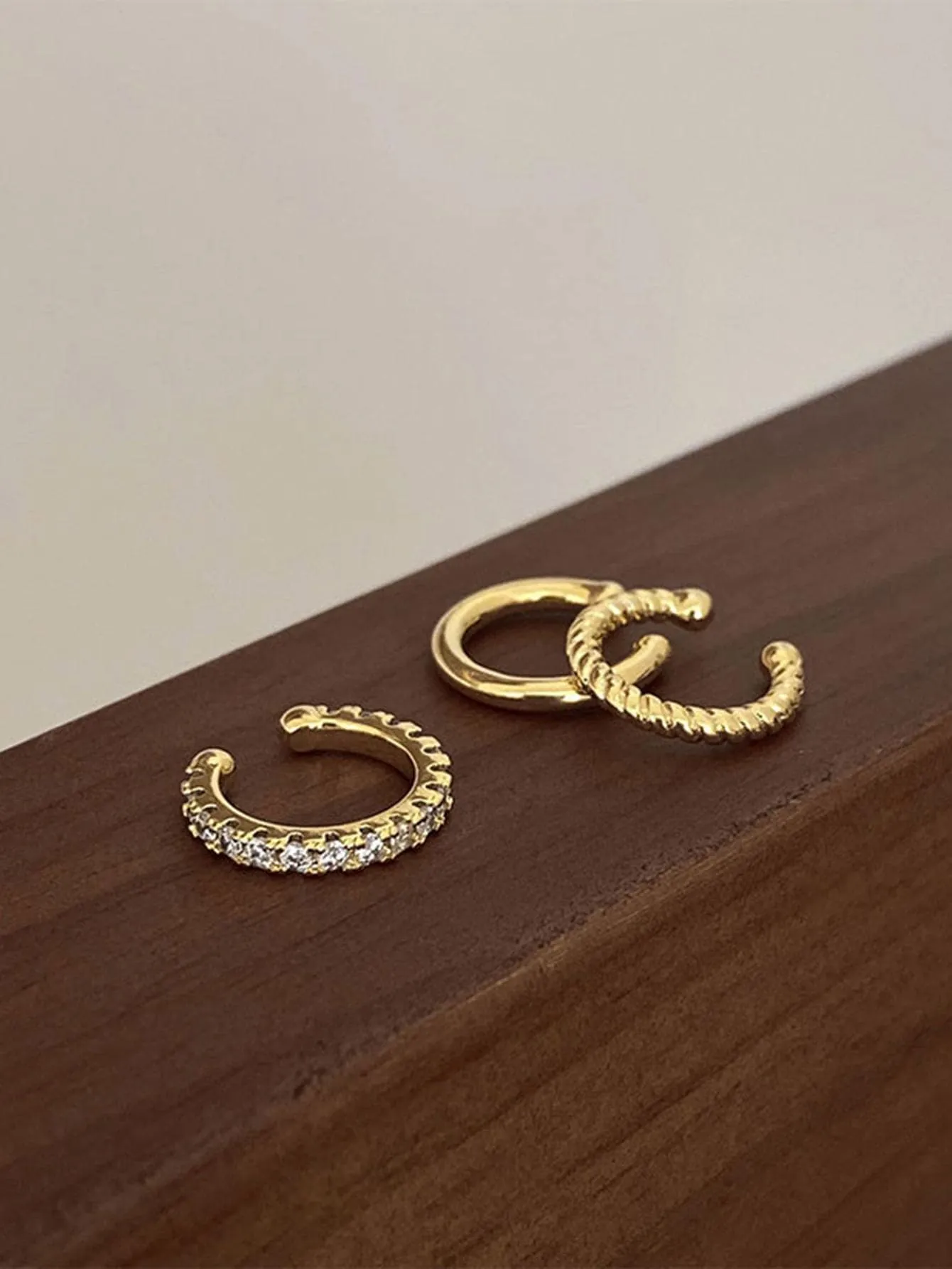Amy Fashion - 3pcs/set Fashion Zinc Alloy Textured Earrings