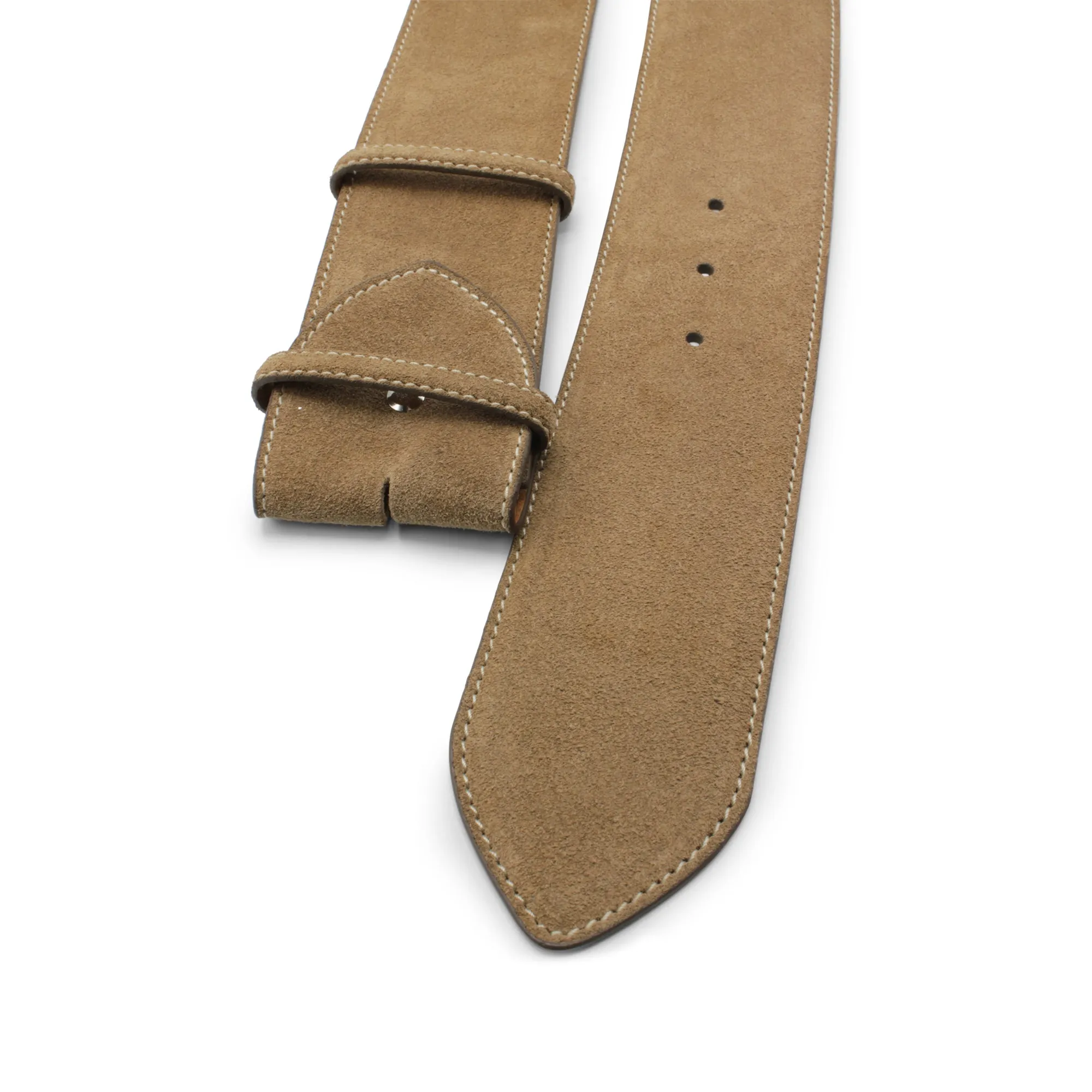 Bacall Wide Curved Suede Belt Strap