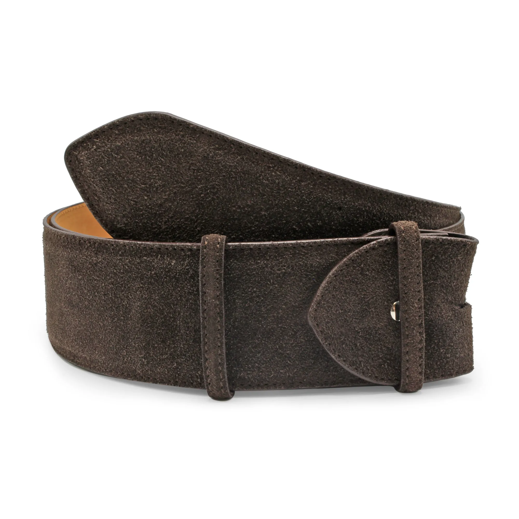 Bacall Wide Curved Suede Belt Strap