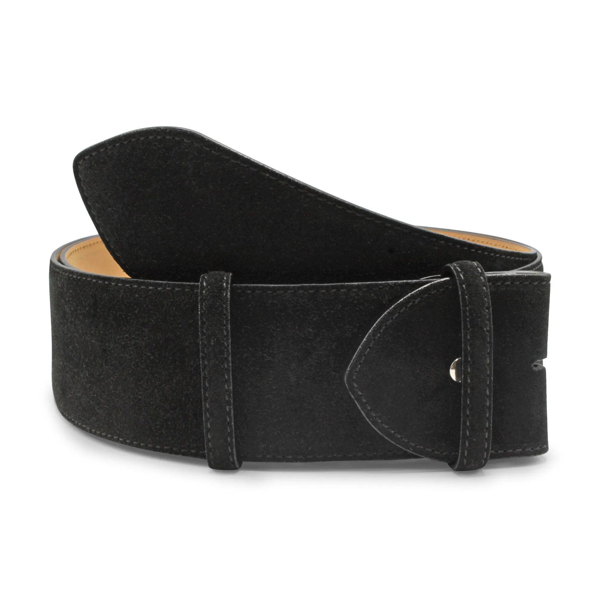 Bacall Wide Curved Suede Belt Strap