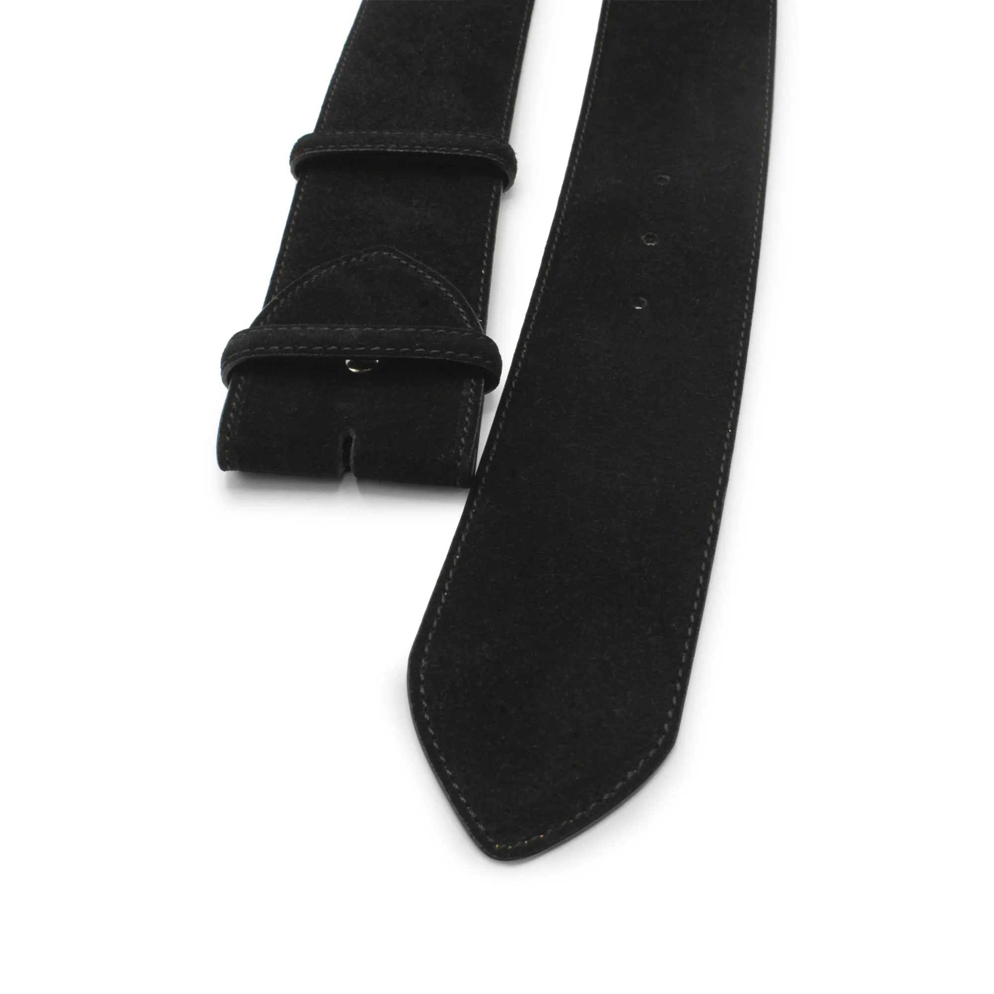 Bacall Wide Curved Suede Belt Strap