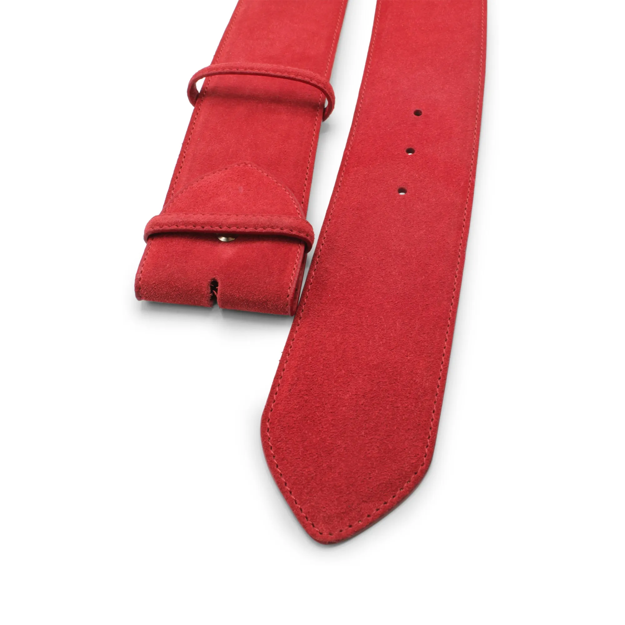 Bacall Wide Curved Suede Belt Strap