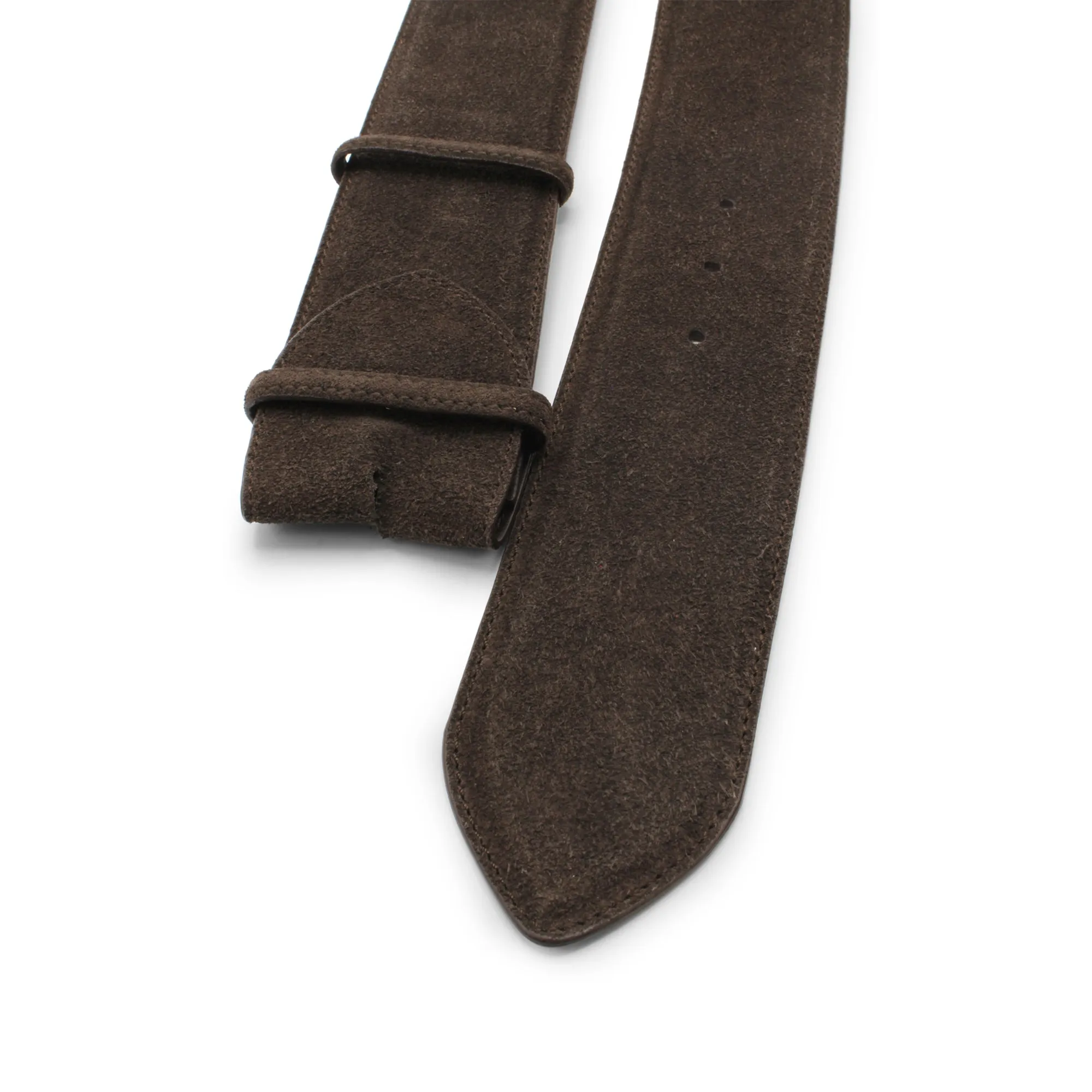 Bacall Wide Curved Suede Belt Strap