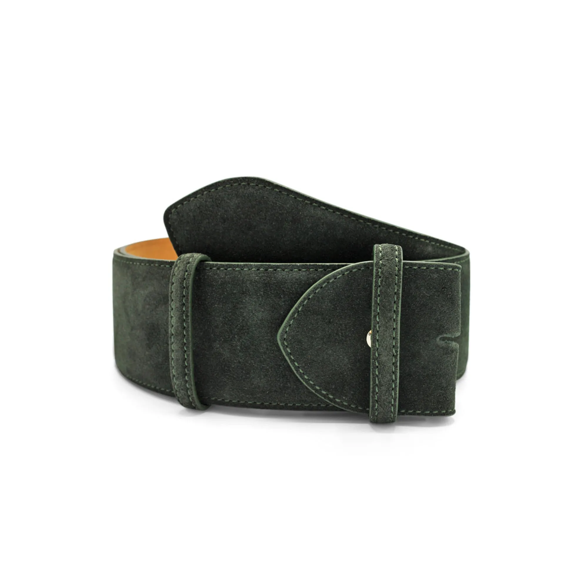 Bacall Wide Curved Suede Belt Strap