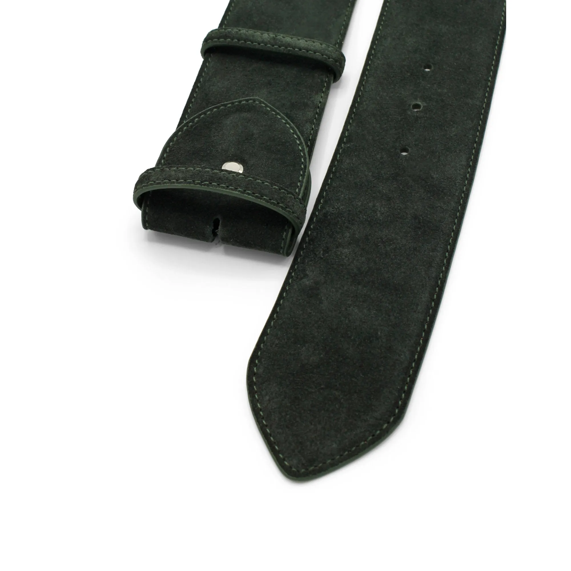 Bacall Wide Curved Suede Belt Strap