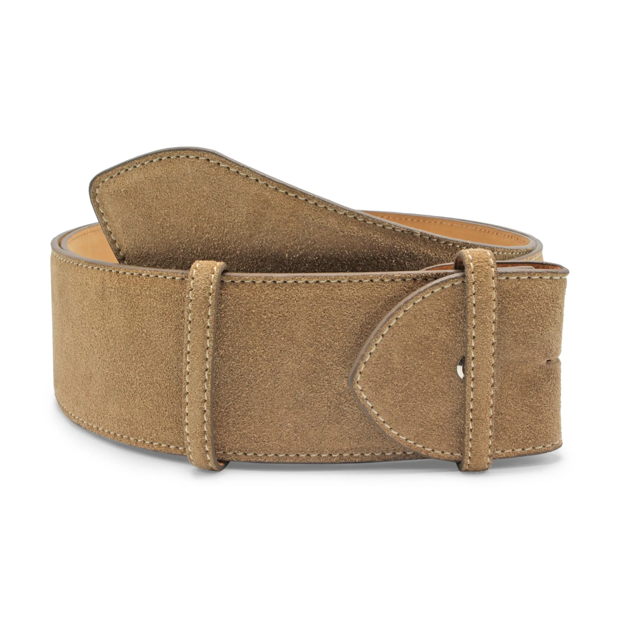 Bacall Wide Curved Suede Belt Strap