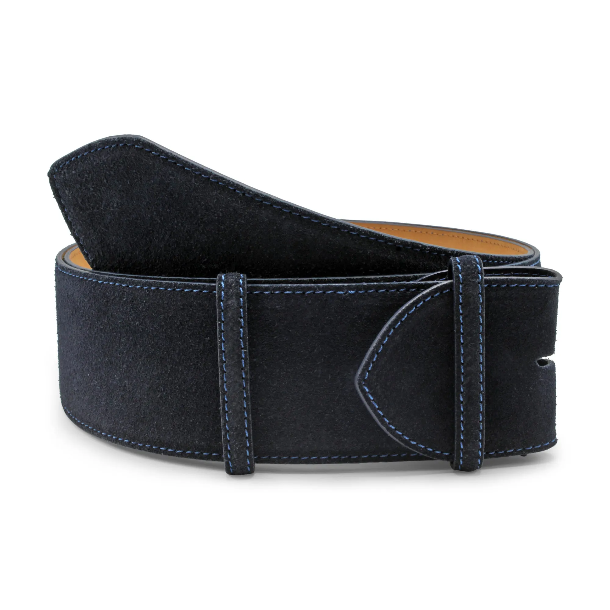 Bacall Wide Curved Suede Belt Strap
