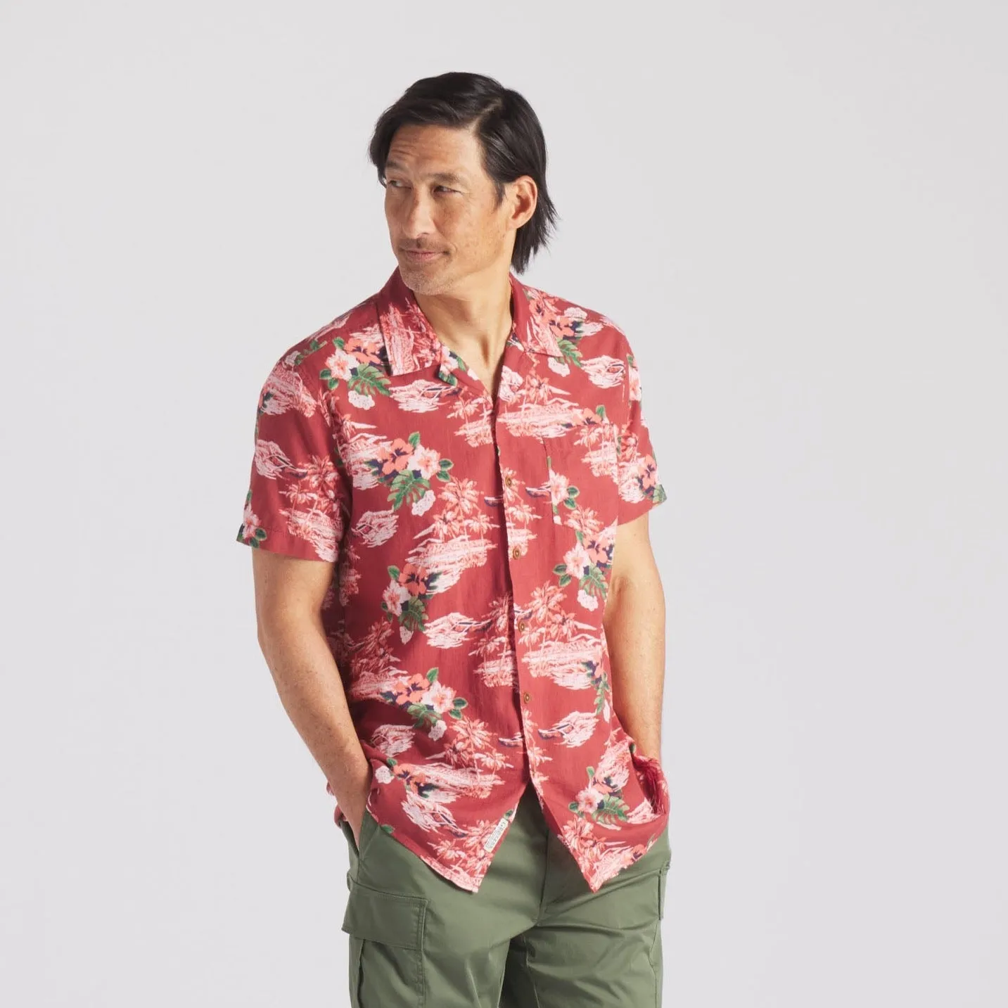 Bali Ha'i Camp Collar Shirt - Bali Hi Red