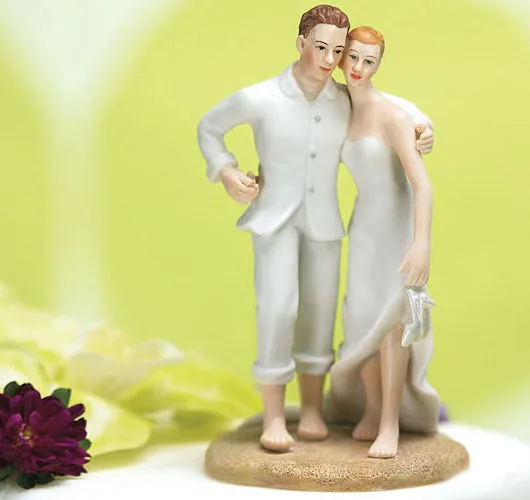 Beach Bride & Groom Cake Topper