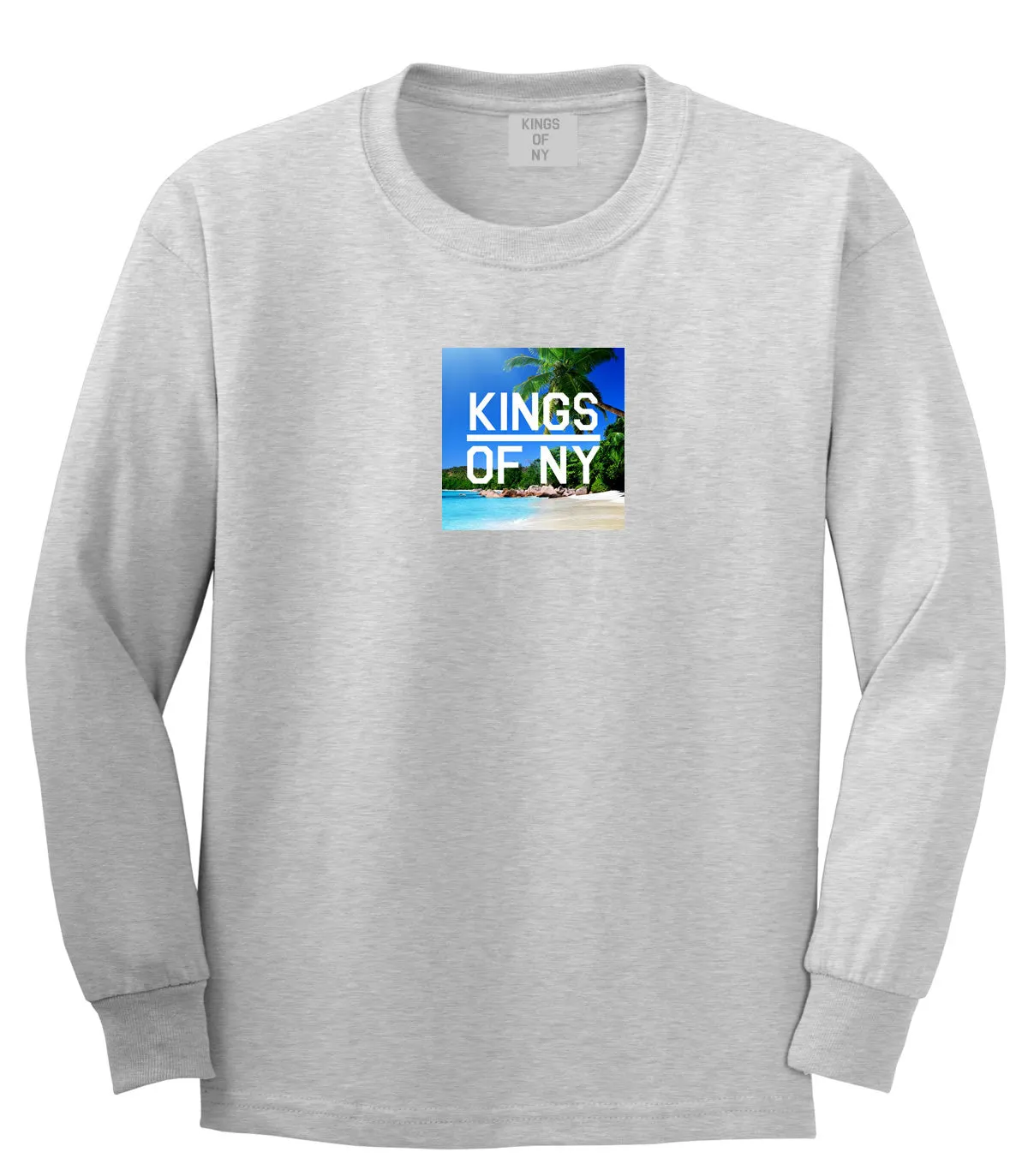 Beach Vacation Box Logo Mens Long Sleeve T-Shirt