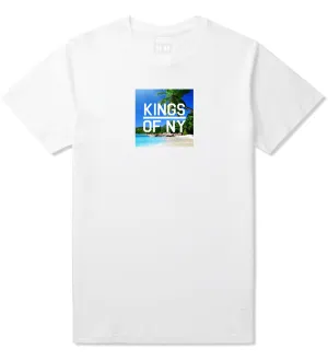 Beach Vacation Box Logo Mens T-Shirt
