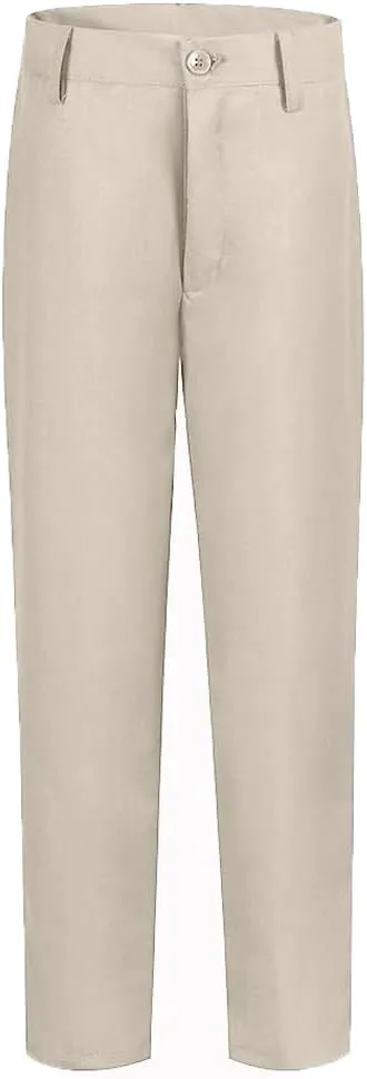 Boys Dress Pants Formal Flat Front Children School Uniform Pants for Boy