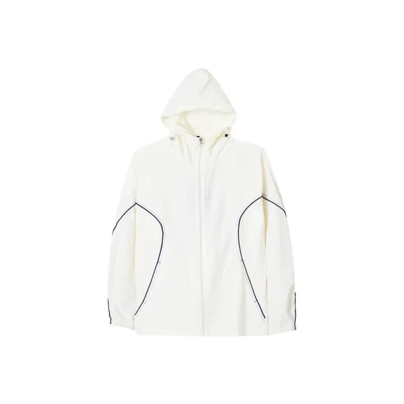 Contrast Colour Braid Outdoor Hoodie for Summer