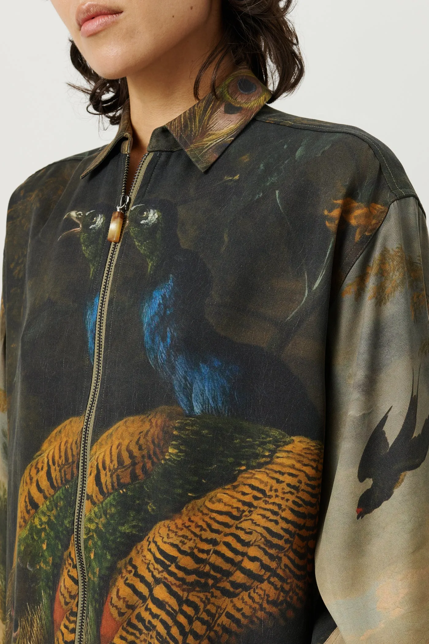 DERRY zip front overshirt