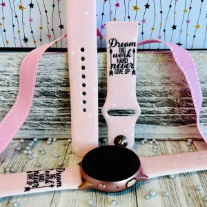 Dream Big Print Silicone Band For Samsung Watch