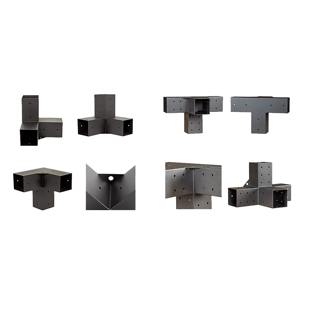 Durable Steel Pergola Brackets Kit with Coffee Screens