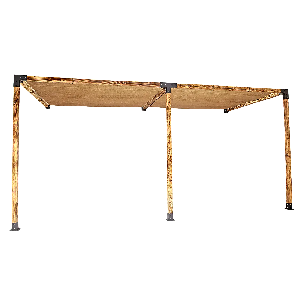 Durable Steel Pergola Brackets Kit with Coffee Screens