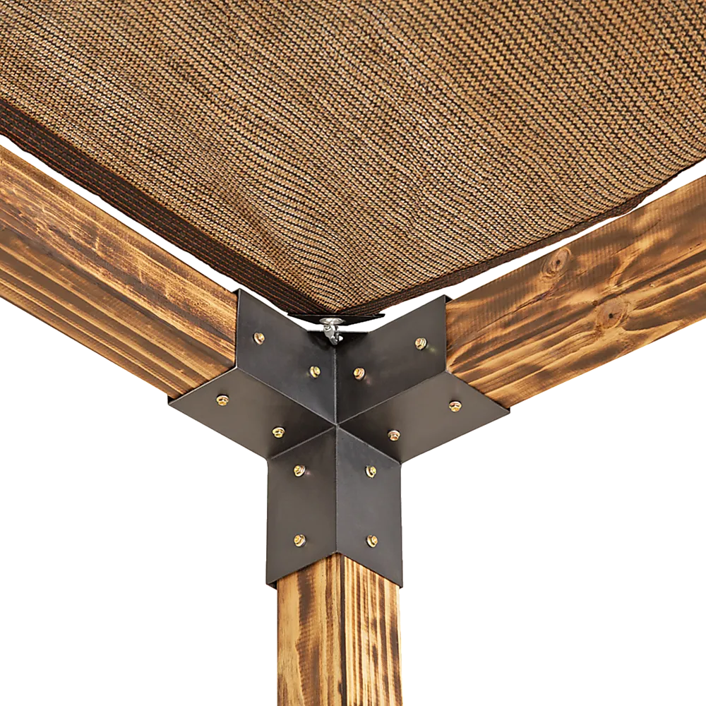 Durable Steel Pergola Brackets Kit with Coffee Screens