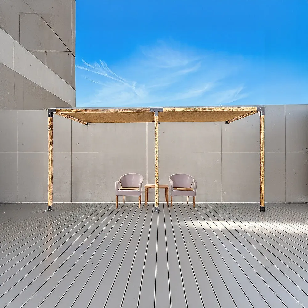 Durable Steel Pergola Brackets Kit with Coffee Screens