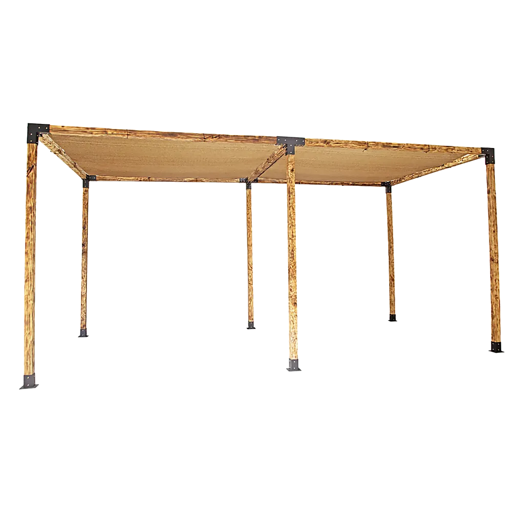 Durable Steel Pergola Brackets Set with Coffee Screens