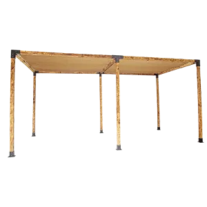 Durable Steel Pergola Brackets Set with Coffee Screens