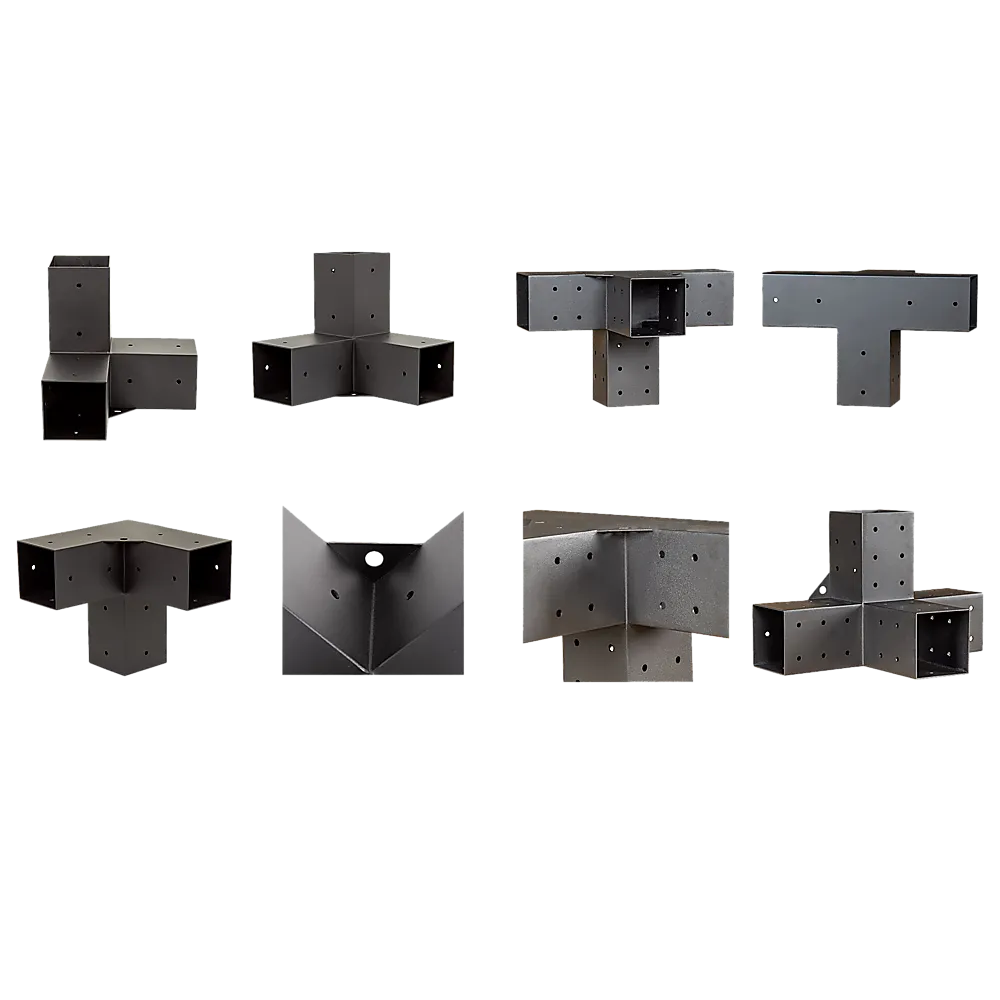 Durable Steel Pergola Brackets Set with Coffee Screens