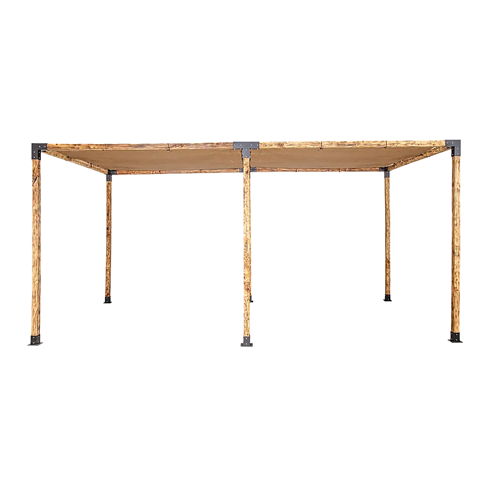 Durable Steel Pergola Brackets Set with Coffee Screens