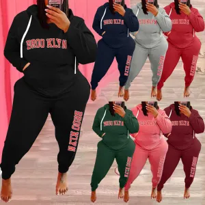 Fashion letter printing two-piece set（AY2496）