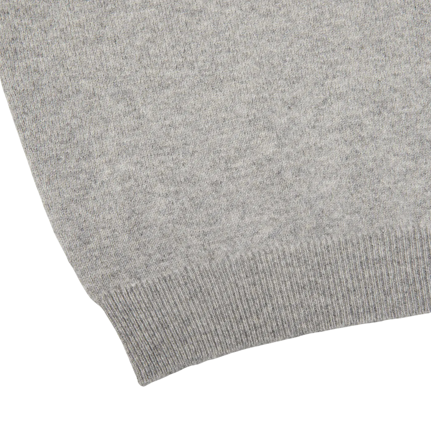 Flannel Grey V-Neck Lambswool Sweater