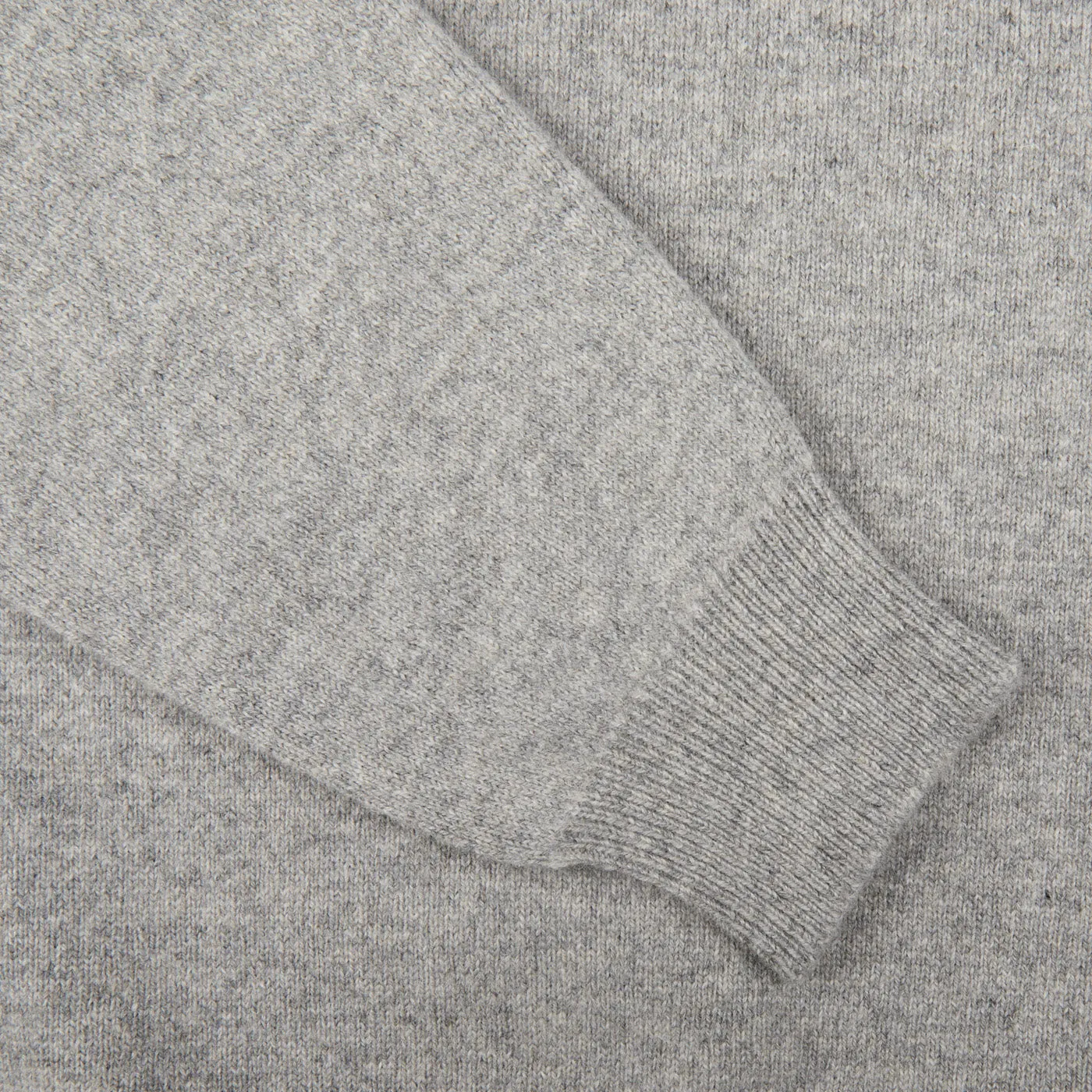 Flannel Grey V-Neck Lambswool Sweater