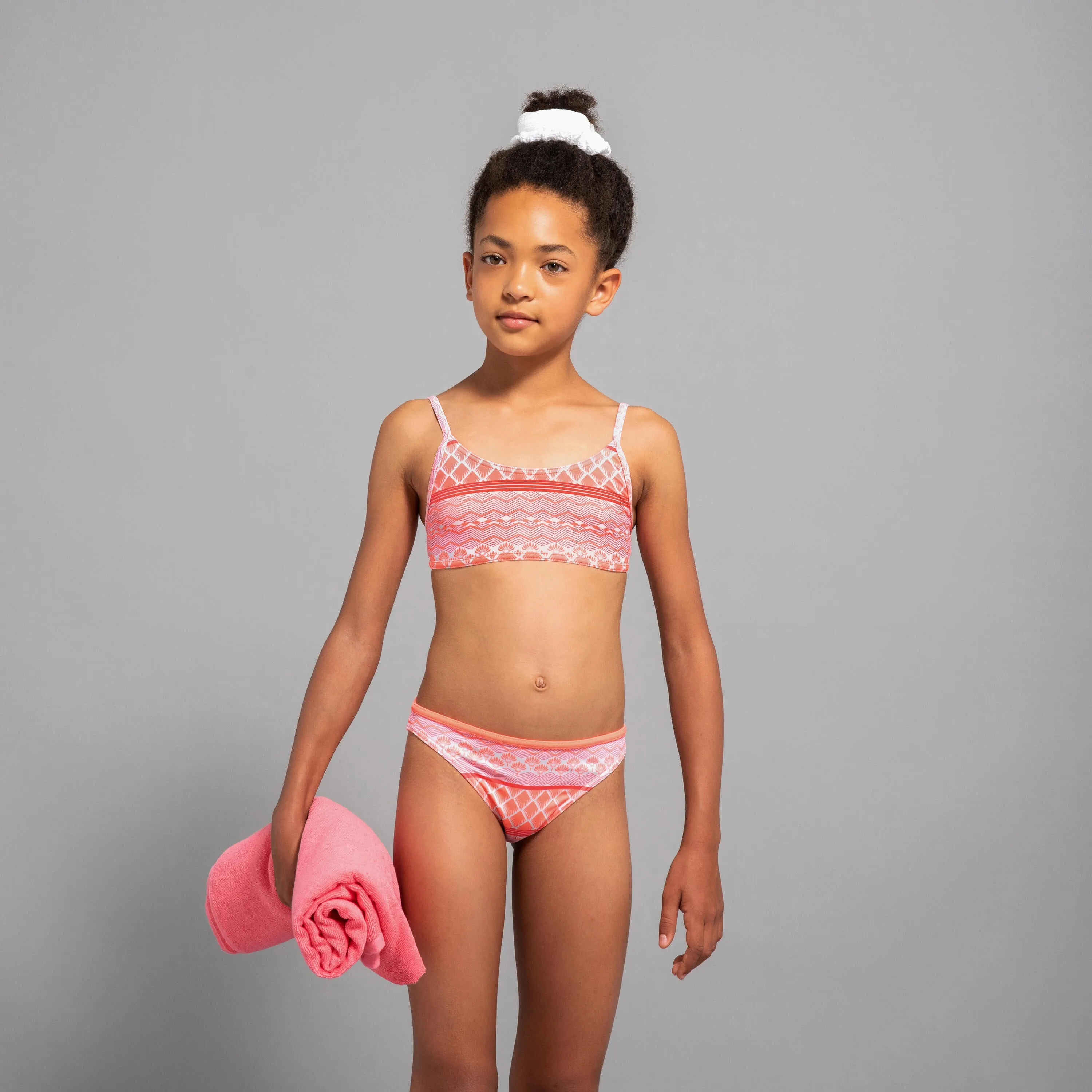 Girls' swimsuit bottoms black zeli 100 Olaian