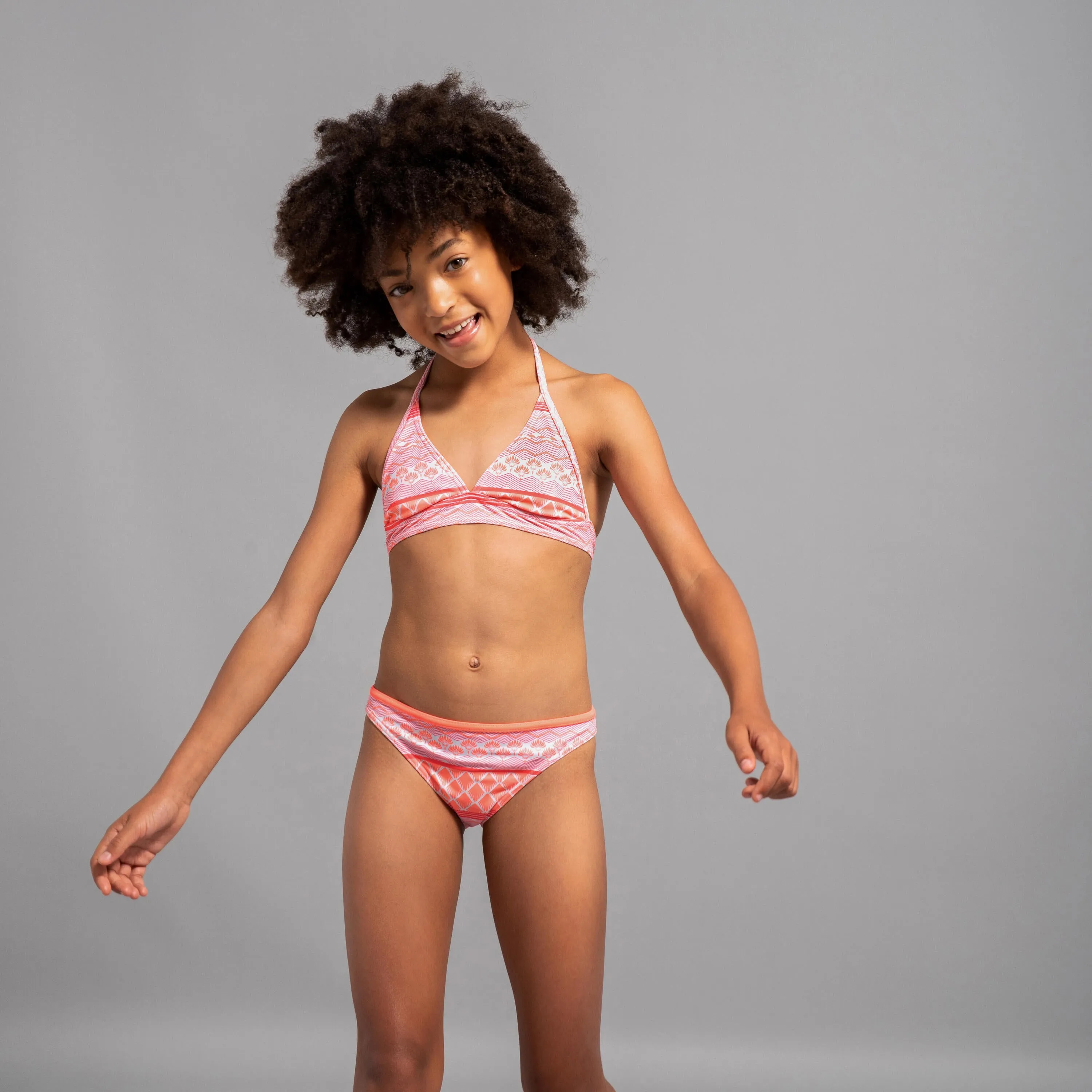 Girls' swimsuit bottoms black zeli 100 Olaian