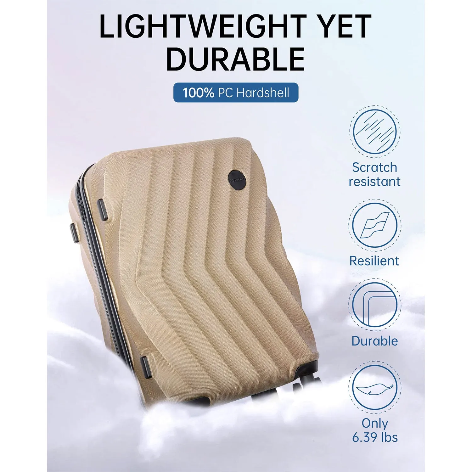 Globetrotter 20" Hardside Rolling Carry-on Stylish Suitcase