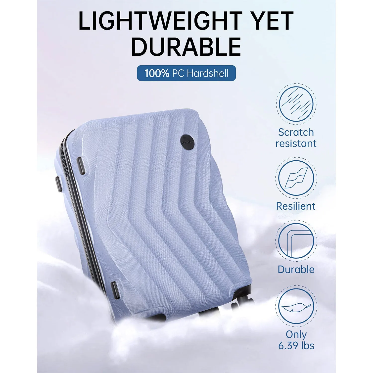 Globetrotter 20" Hardside Rolling Carry-on Stylish Suitcase
