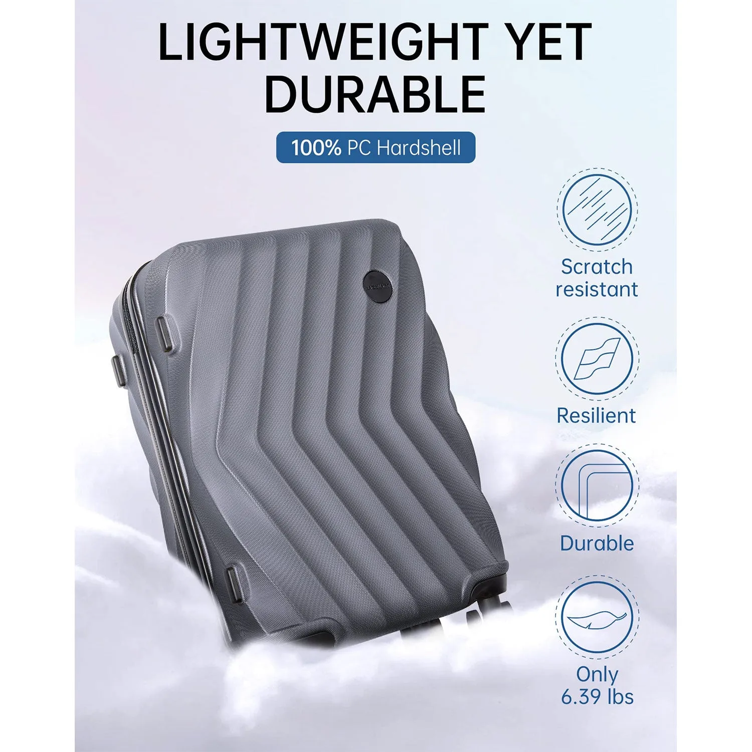 Globetrotter 20" Hardside Rolling Carry-on Stylish Suitcase