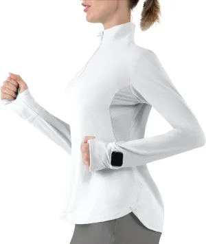 Hiverlay Women's Quick Dry Shirts Long Sleeve for Running Hiking Workout UPF50  Lightweight Pullover Top with Pocket