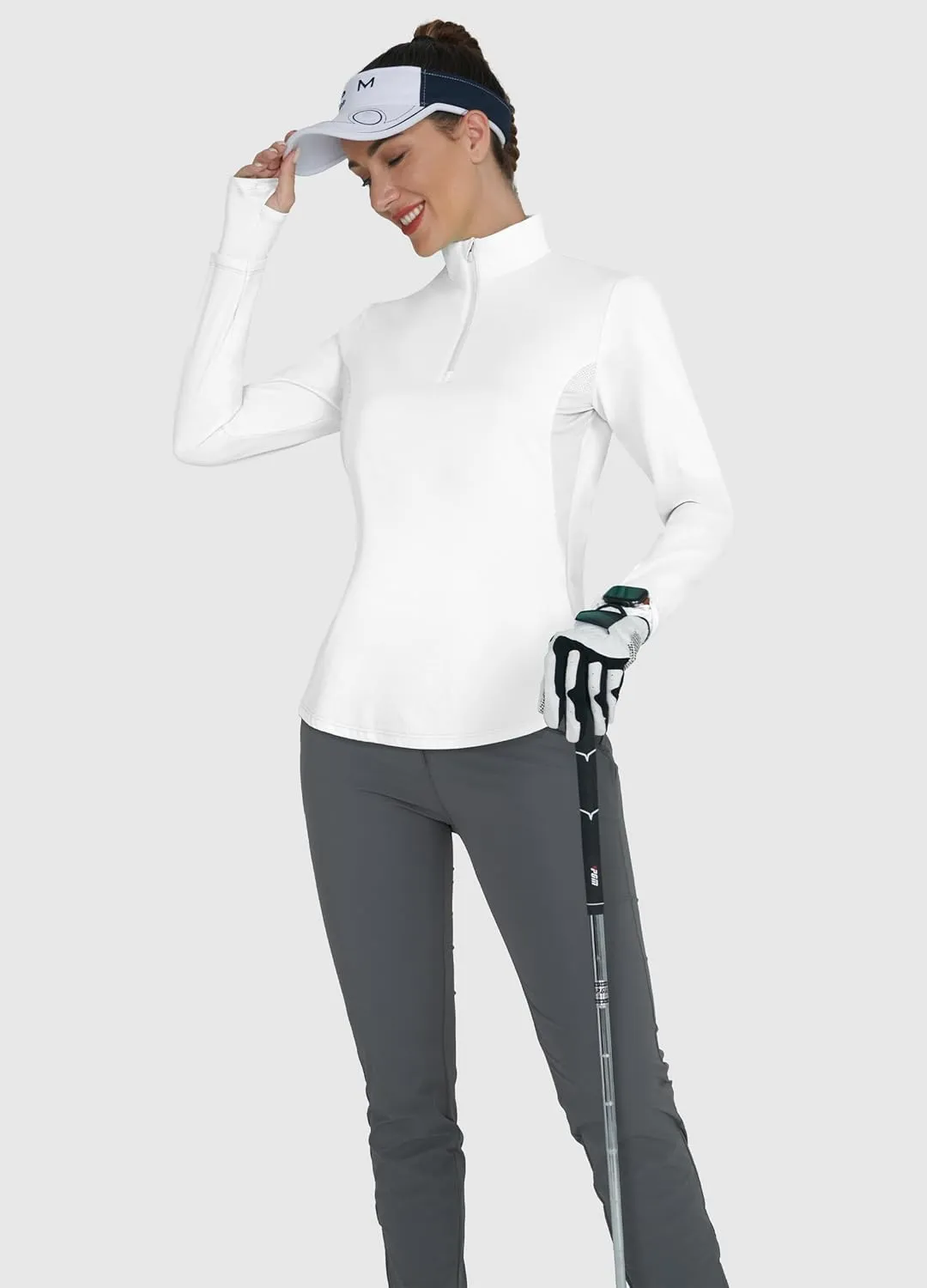 Hiverlay Women's Quick Dry Shirts Long Sleeve for Running Hiking Workout UPF50  Lightweight Pullover Top with Pocket