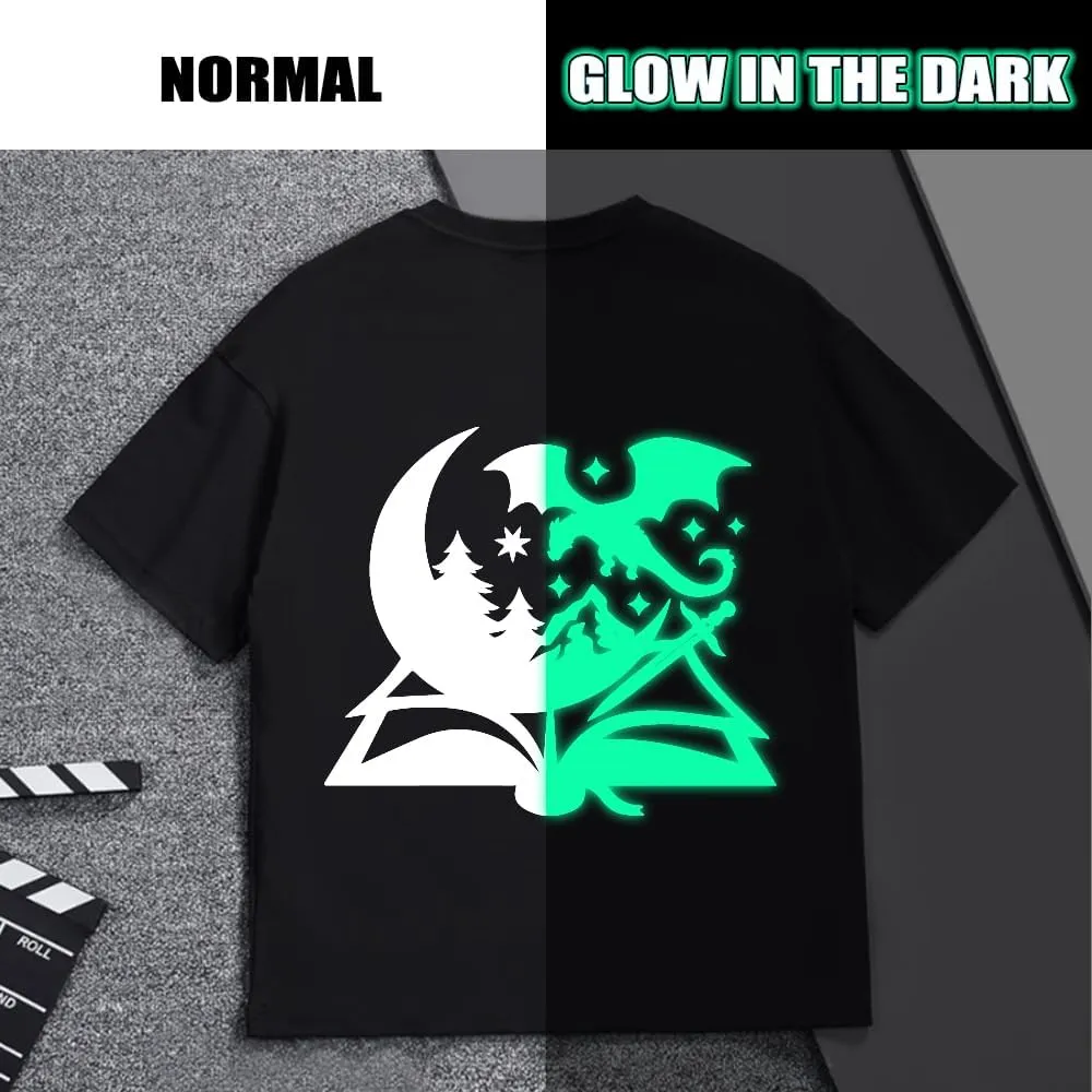 HTVVETUR Glow in The Dark HTV Heat Transfer Vinyl Roll 12 Inch by 20 Feet Iron on DIY for T-Shirt PU Stretch Elastic HTV Vinyl (Dark in Glow Light Green, 20FT)