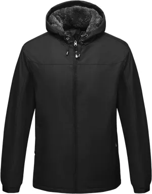 JEShifangjiusu Men's Lightweight Sportswear Jacket Casual Full Zip Windbreaker Jackets Warm Winter Padded Coats Bomber Jacket, Black, X-Large