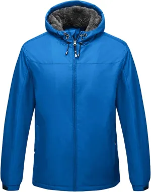 JEShifangjiusu Men's Lightweight Sportswear Jacket Casual Full Zip Windbreaker Jackets Warm Winter Padded Coats Bomber Jacket, Blue 1, Small