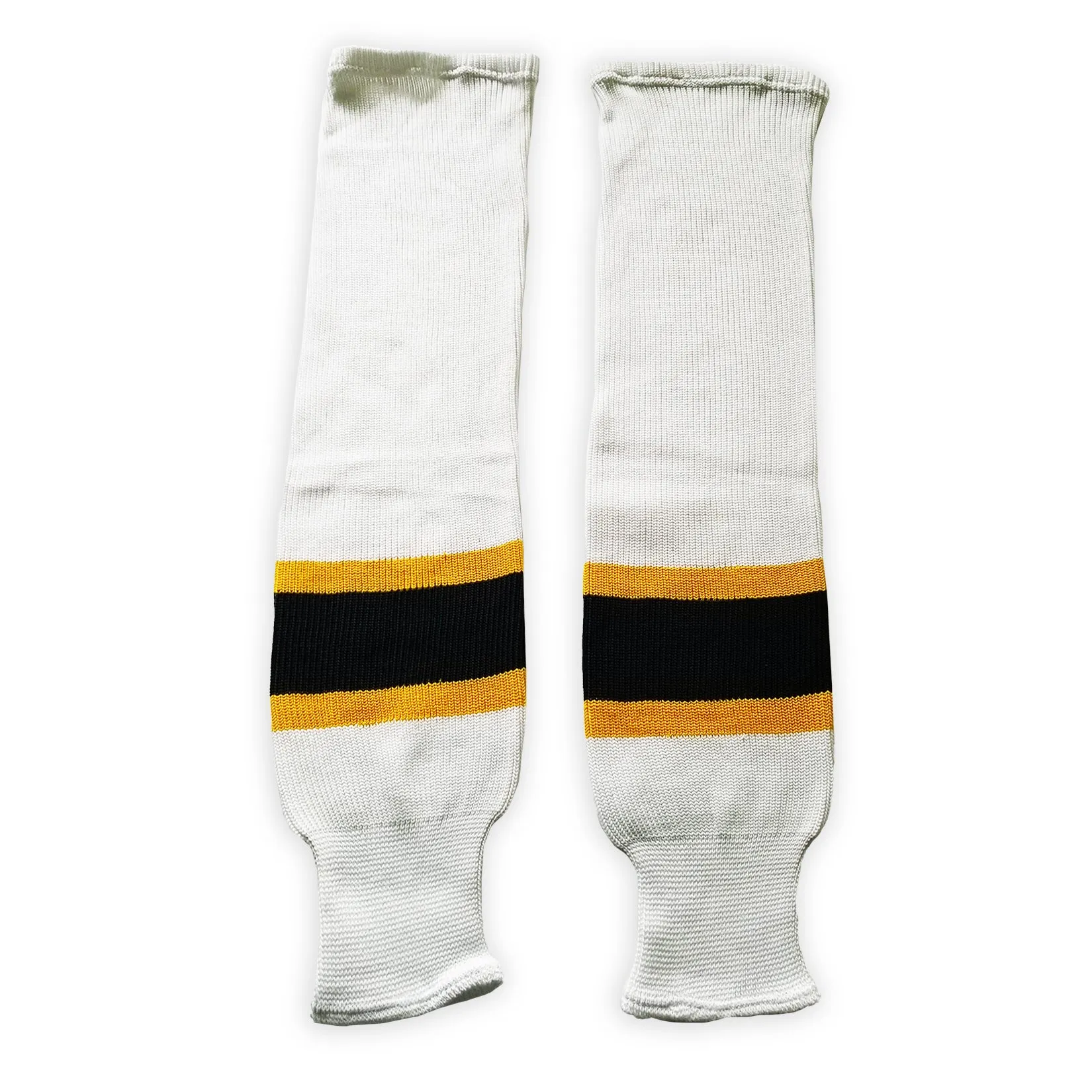 K1 Sportswear Boston Bruins White Knit Ice Hockey Socks