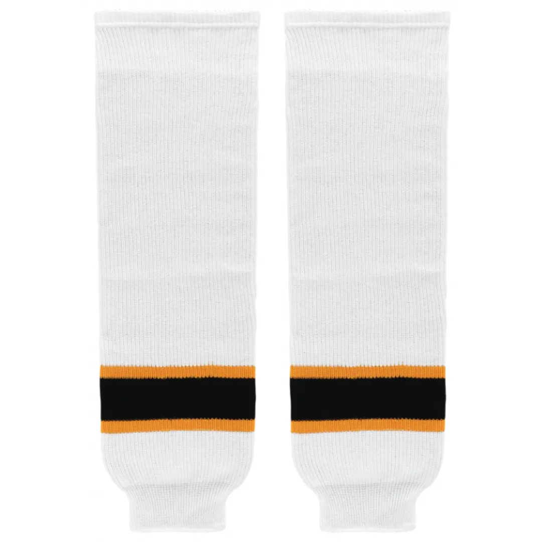 K1 Sportswear Boston Bruins White Knit Ice Hockey Socks